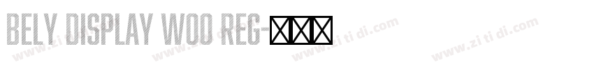 Bely Display W00 Reg字体转换
